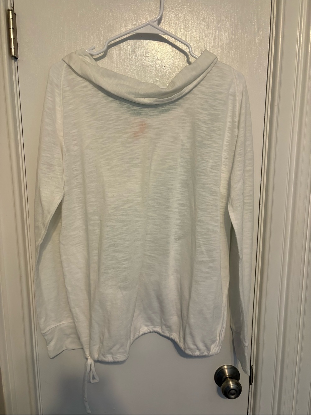 Lucy White Long Sleeve Hooded T-Shirt